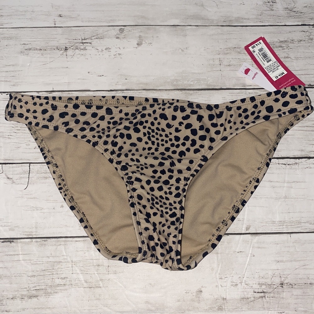 Xhilaration Bikini Bottom Womens Medium Tan Black‎ Leopard Swim Hipster M